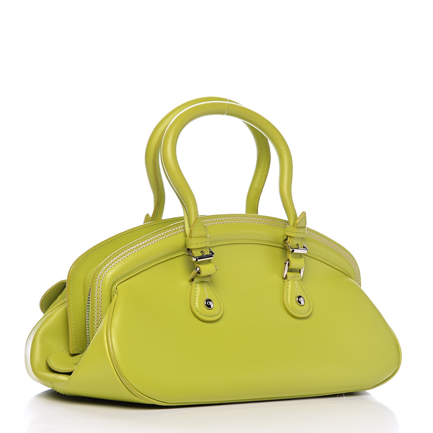 Christian Dior Calfskin Medium Detective Satchel Green 3 of 13