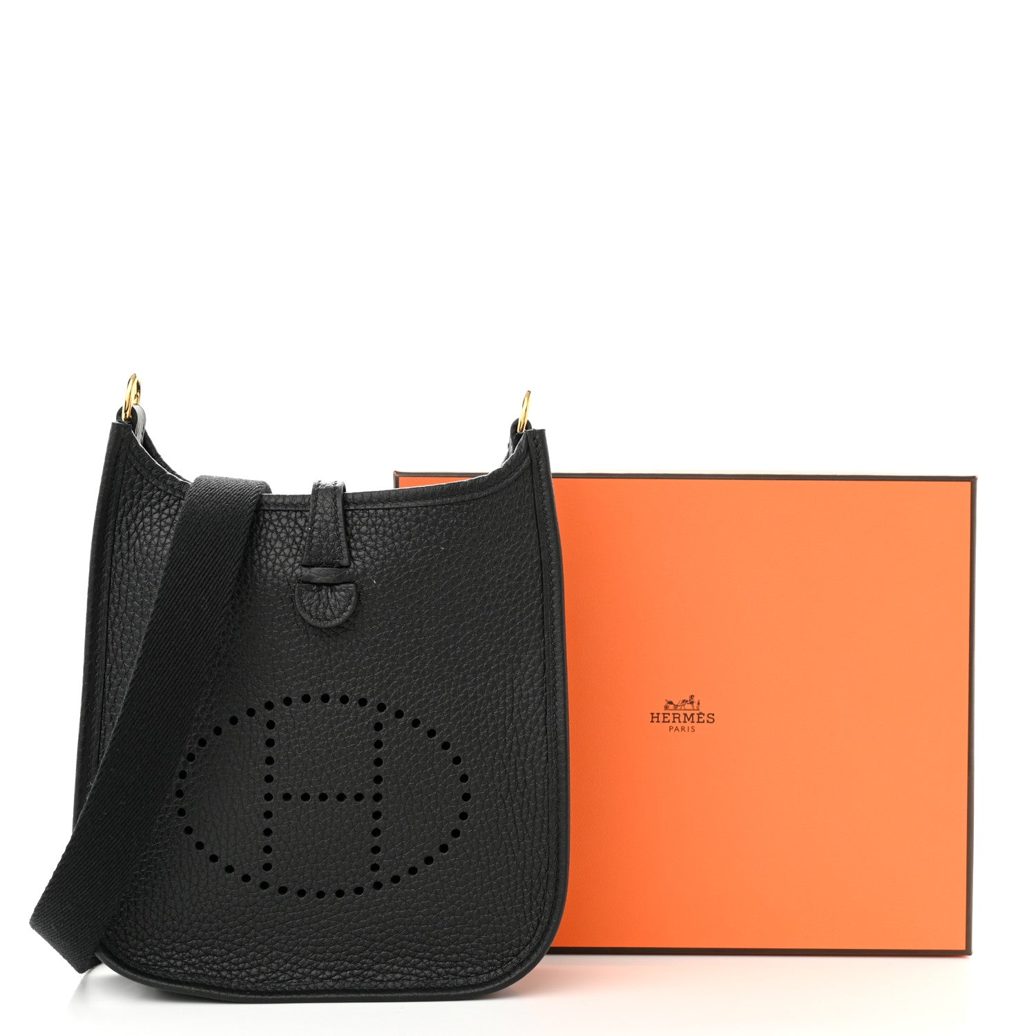 Hermes Taurillon Clemence Evelyne TPM Black 11 of 11