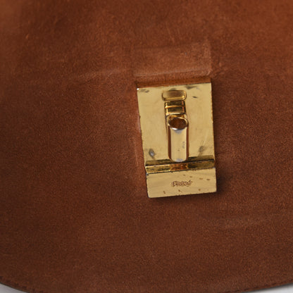 Chloe Suede Smooth Calfskin Drew Shoulder Bag Tobacco 9 of 13