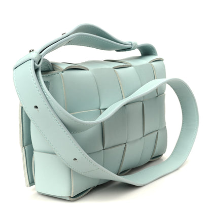 Bottega Veneta Lambskin Maxi Intreccio Cassette Bag Teal Washed 3 of 11