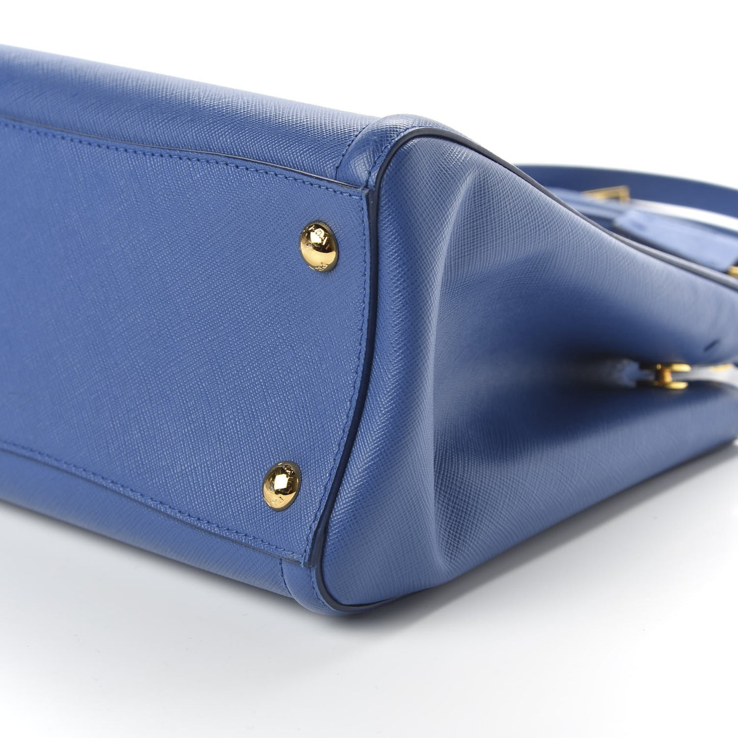 Saffiano Lux Small Tote Azzurro