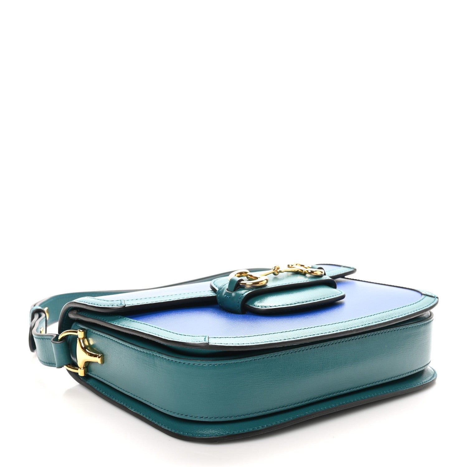 Gucci Azalea Calfskin Horsebit 1955 Shoulder Bag Imperial Blue Pavone 4 of 12