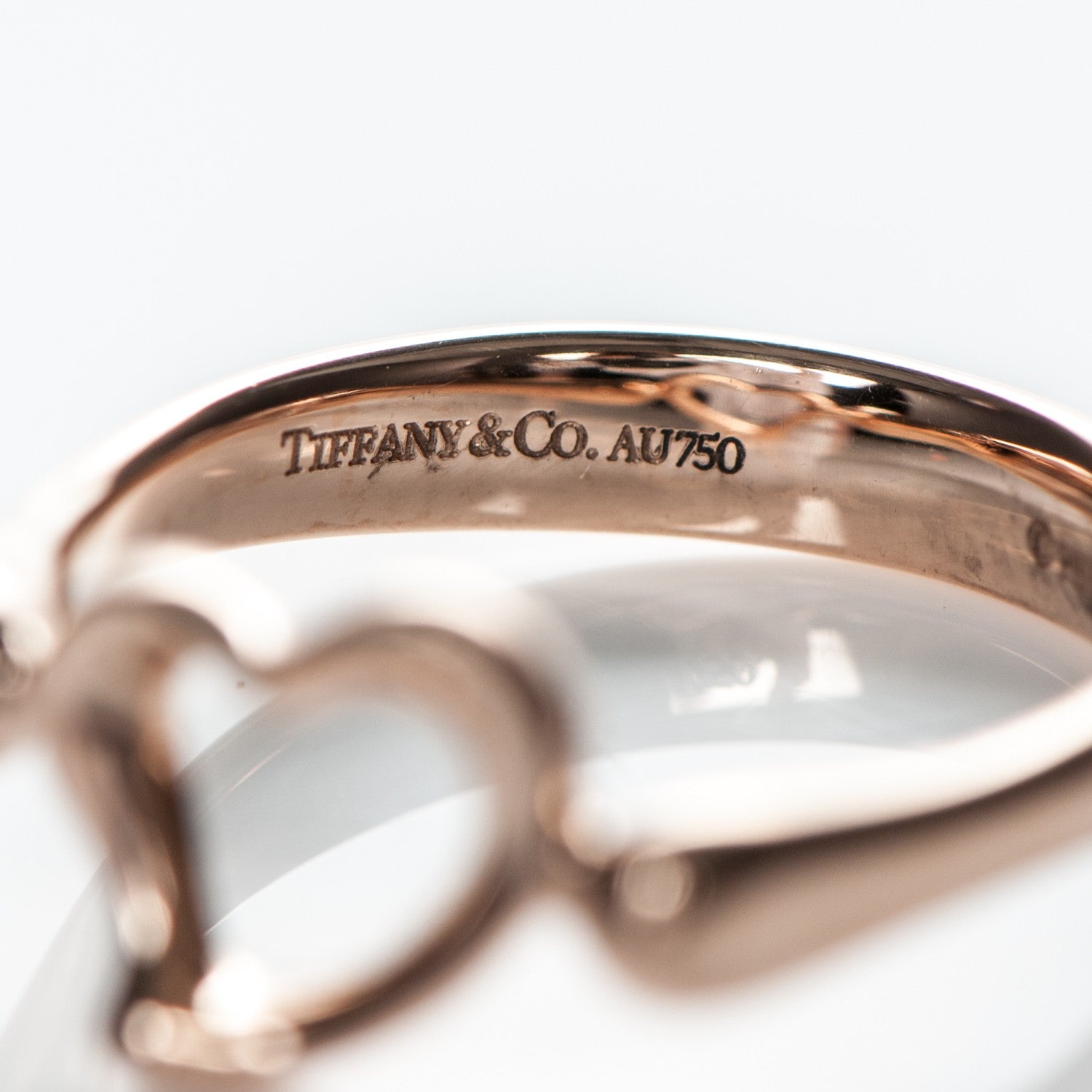 Tiffany 18K Rose Gold Elsa Peretti Mini Open Heart Ring 5 4 of 5