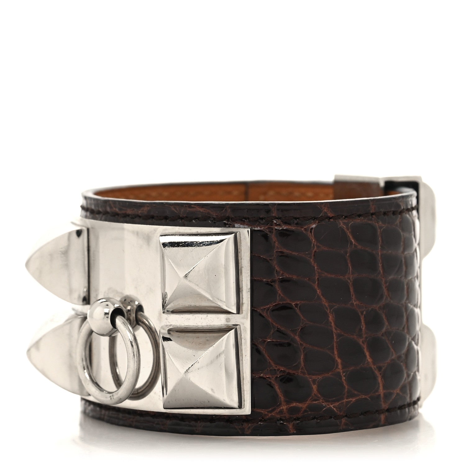Hermes Shiny Alligator Collier De Chien CDC Bracelet S Ebene 1 of 5