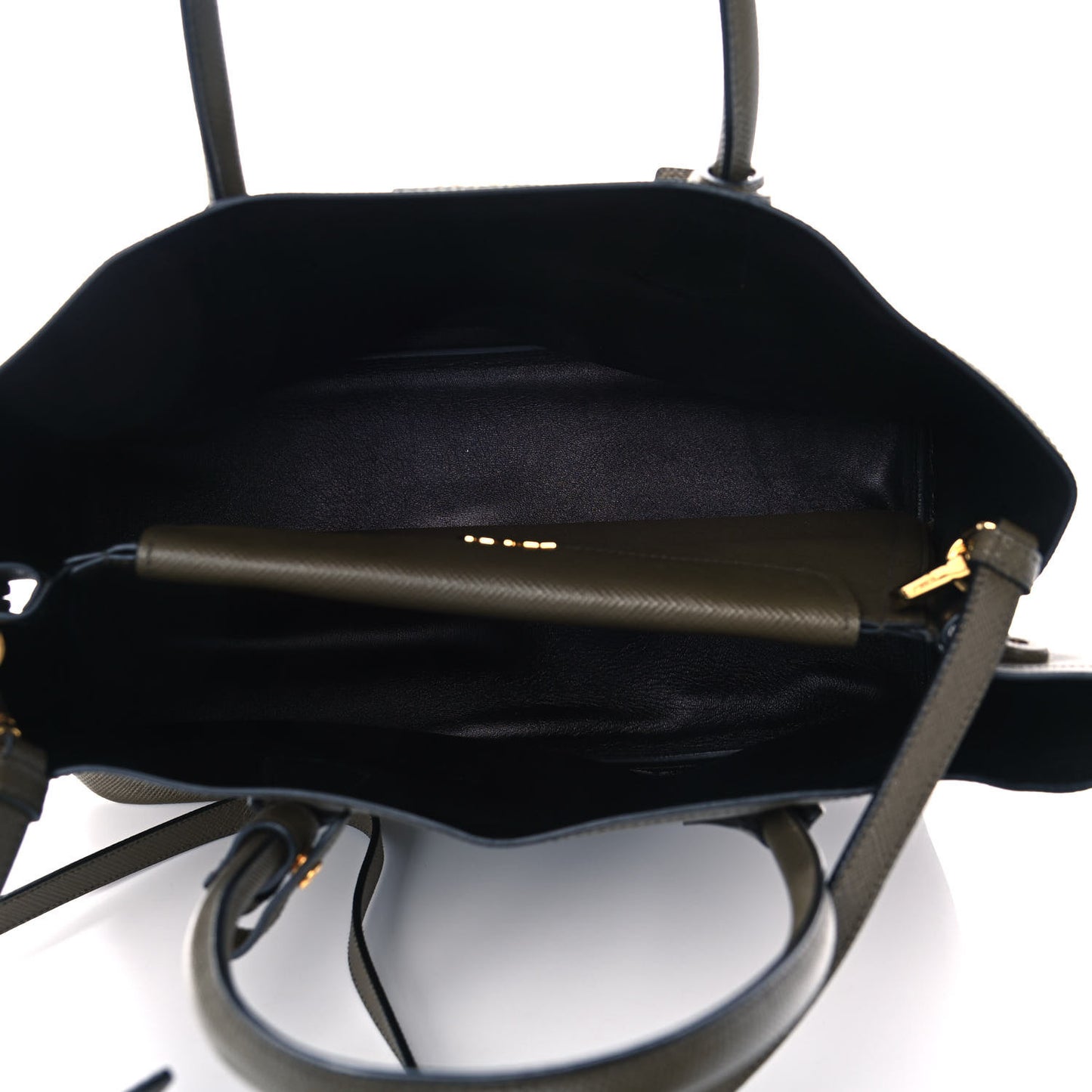 Saffiano Cuir Medium Double Bag Militare
