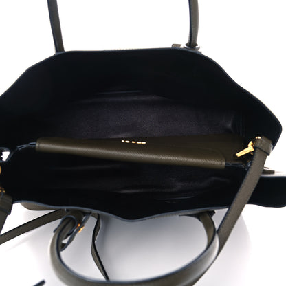 Prada Saffiano Cuir Medium Double Bag Militare 5 of 10