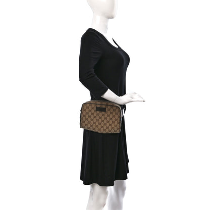 Gucci Monogram Dollar Calfskin Belt Bag Beige Ebony Testa di Moro Marrone Scuro 2 of 15
