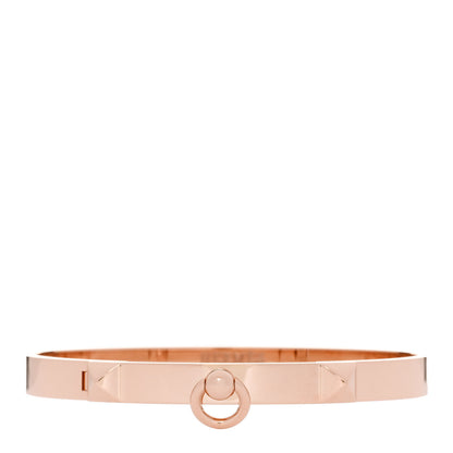 Hermes 18K Rose Gold PM Collier De Chien Bracelet ST 1 of 4