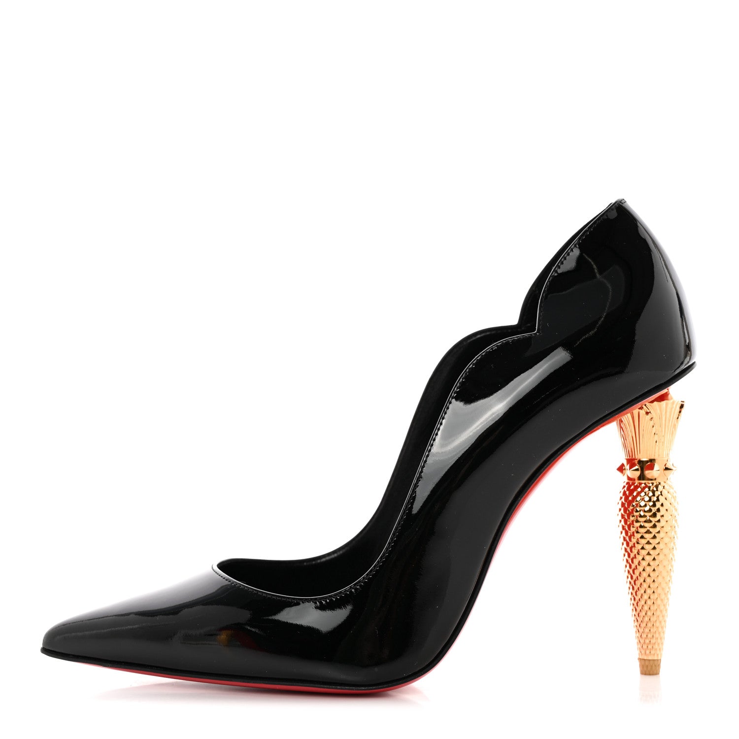 Christian Louboutin Patent LipChick 100 Pumps 37.5 Black 1 of 12