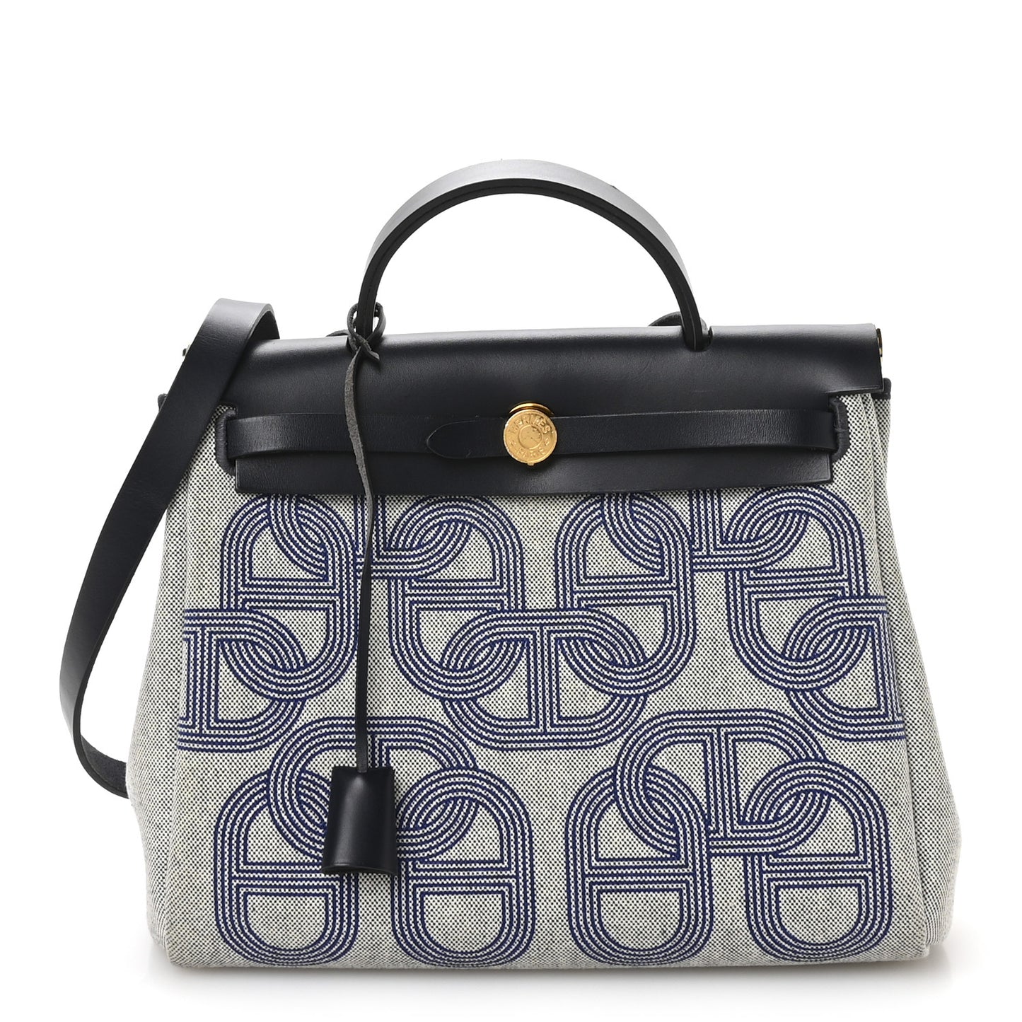 H Plume Canvas Vache Hunter Circuit 24 Herbag Zip Retourne 31 Bleu Royal Bleu Indigo Ecru
