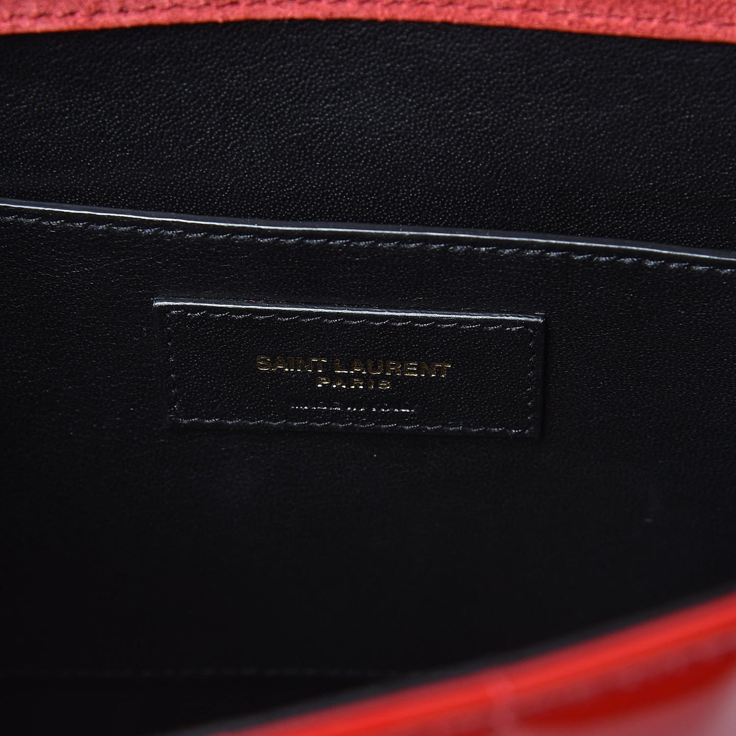 Patent Matelasse Monogram Large Vicky Chain Bag Rouge Eros