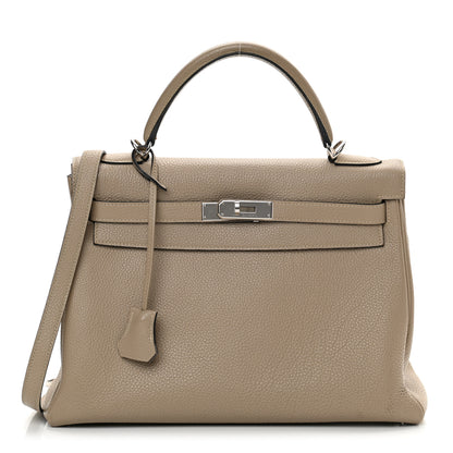 Hermes Togo Kelly Retourne 35 Gris Tourterelle 1 of 17