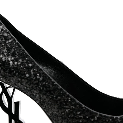 Saint Laurent Glitter Opyum 100 Pumps 36 Black 9 of 12