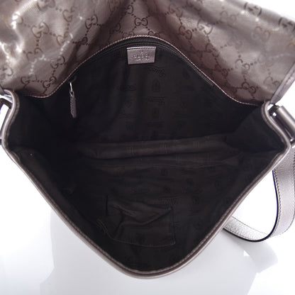 Gucci Imprime Monogram Medium Double Buckle Flap Messenger Bag Mauve 7 of 9