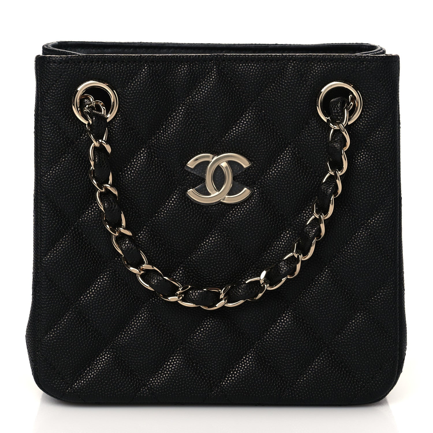 Chanel Caviar Quilted Mini Bucket Bag Black 1 of 10