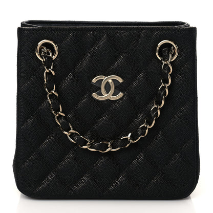 Chanel Caviar Quilted Mini Bucket Bag Black 1 of 10