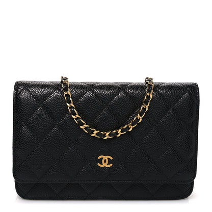 Chanel Caviar Quilted Wallet on Chain WOC Black 1 of 12