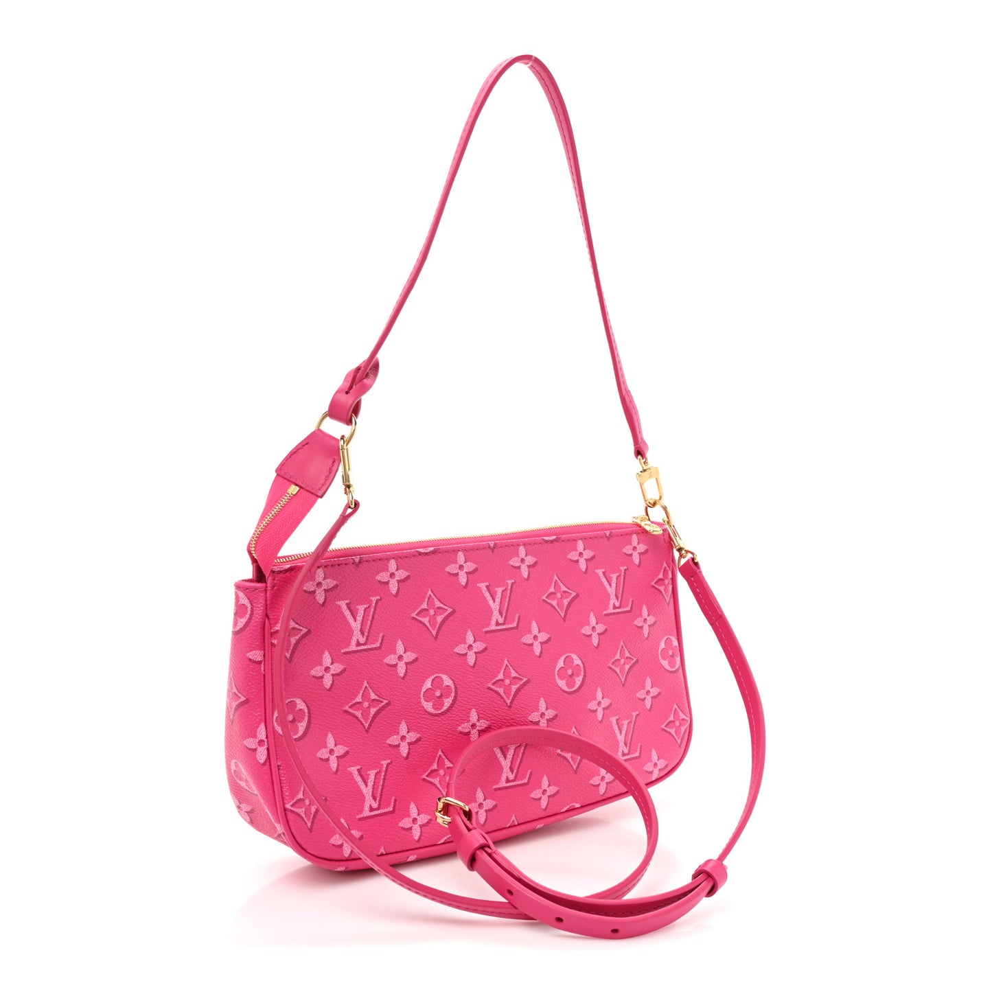 Monogram Fall For You Maxi Multi Pochette Accessories Fuchsia