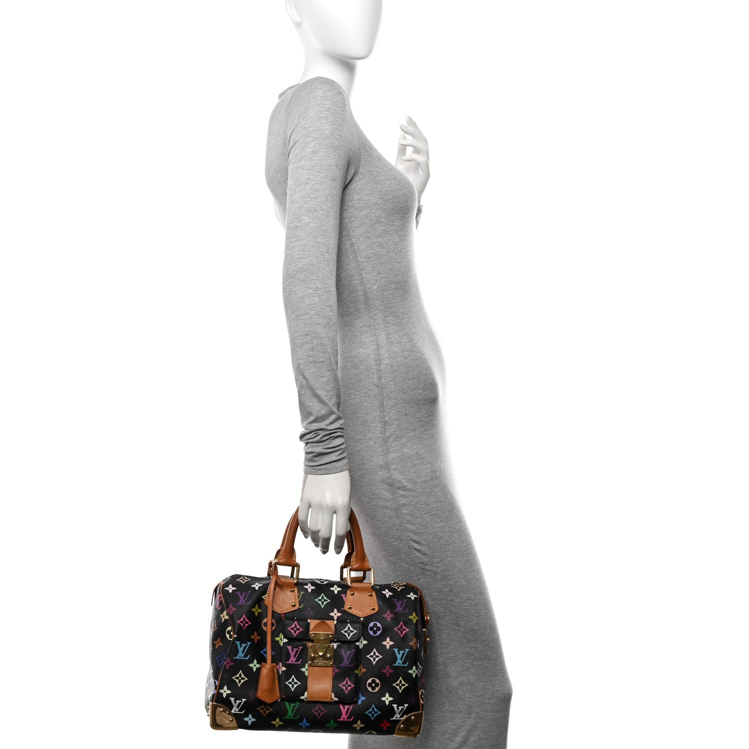 Louis Vuitton Monogram Multicolor Speedy 30 Black 2 of 14