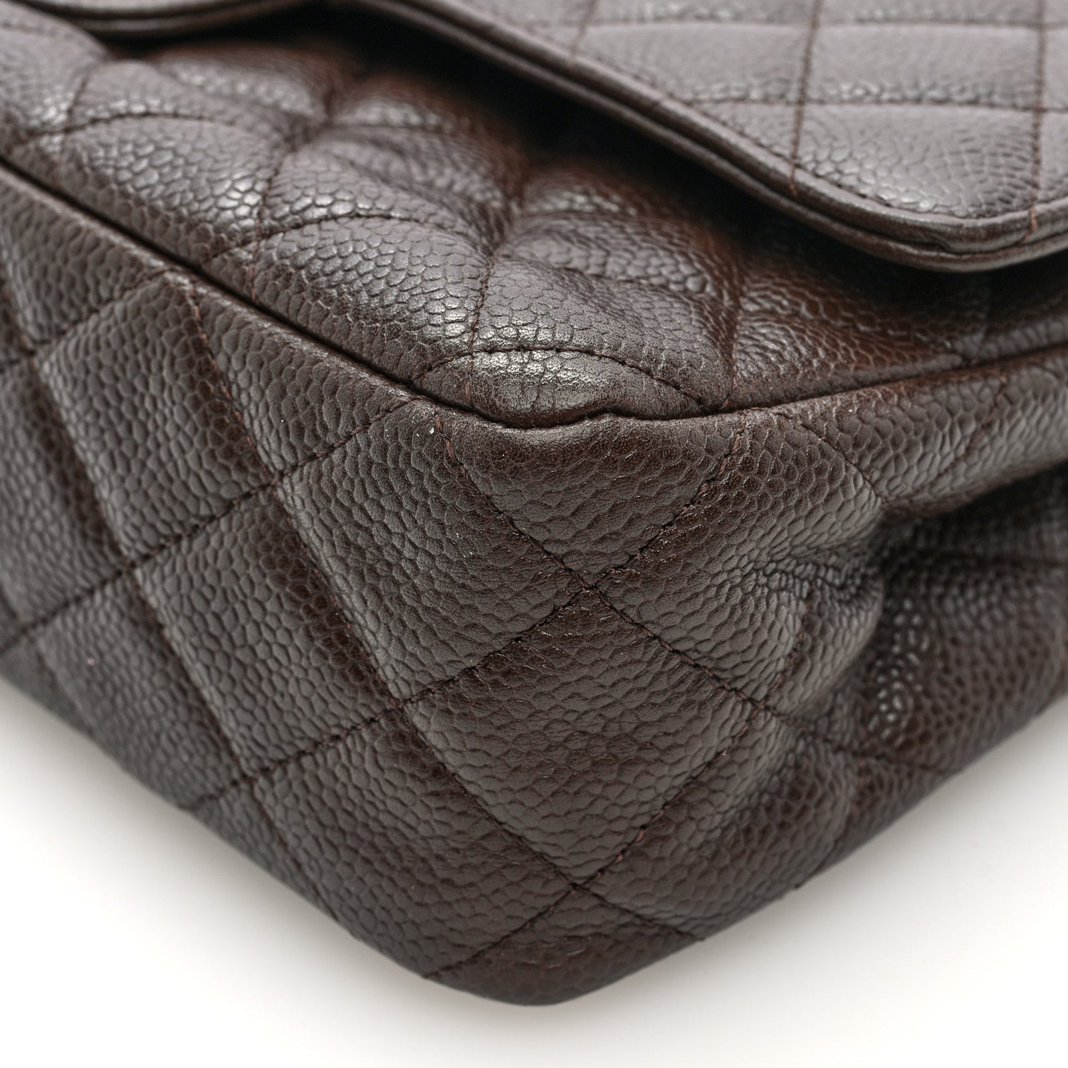 Chanel Caviar Quilted Medium Double Flap Brown 10 of 10