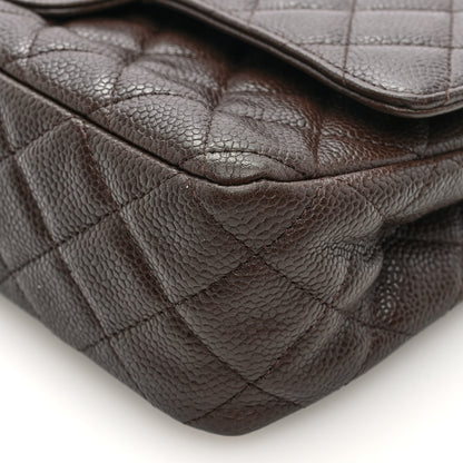 Chanel Caviar Quilted Medium Double Flap Brown 10 of 10