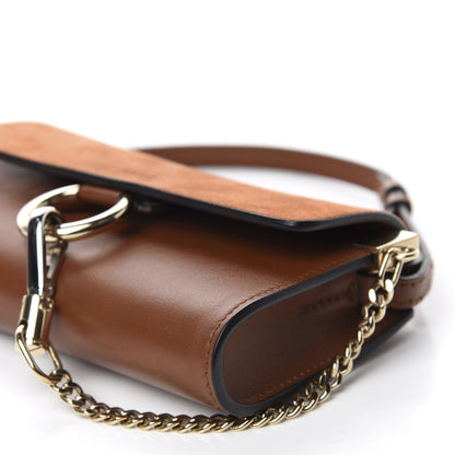 Chloe Suede Calfskin Mini Faye Shoulder Bag Tobacco 7 of 10
