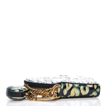 Louis Vuitton Vernis Leopard Coeur Heart Coin Purse Blue Infini 4 of 7