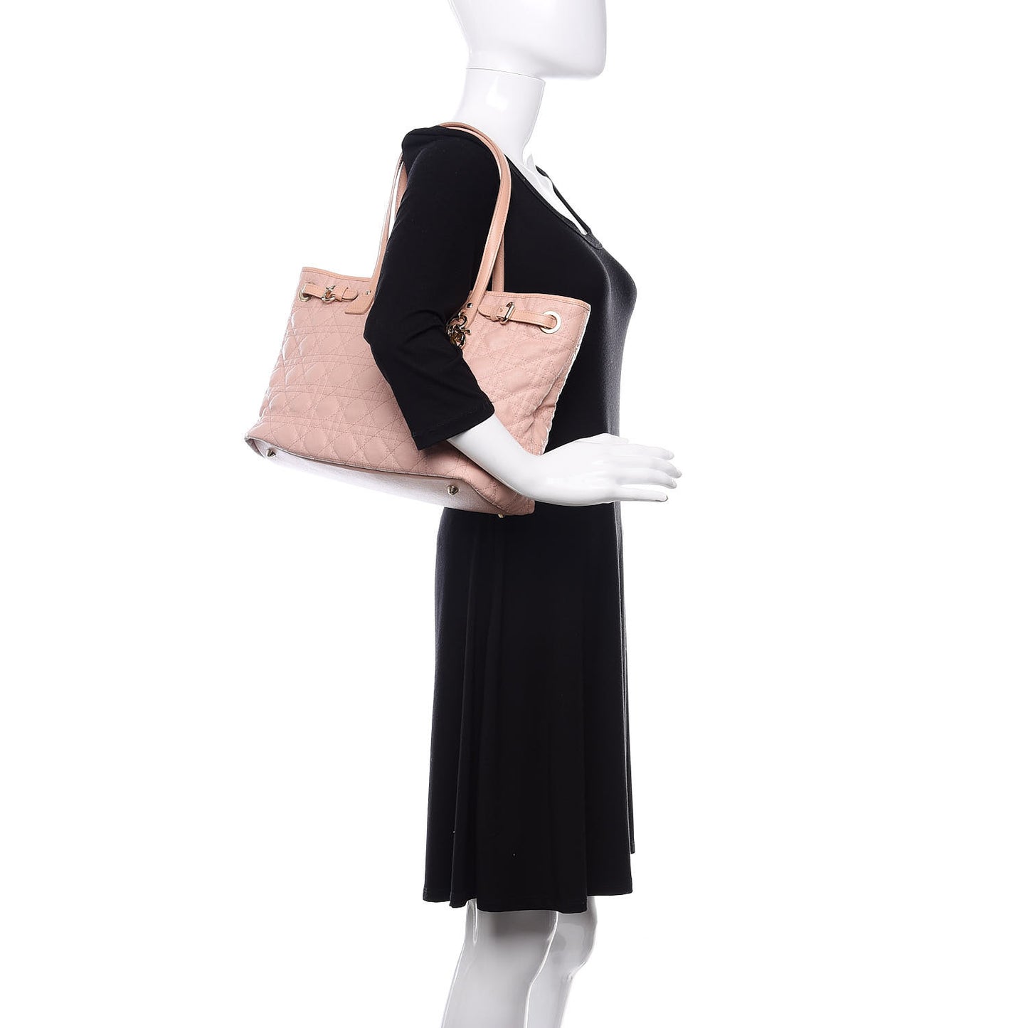 Coated Canvas Cannage Medium Panarea Tote Rosato