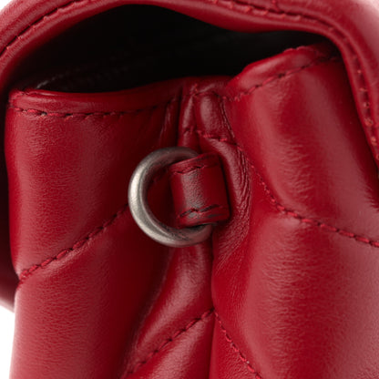 Saint Laurent Calfskin Y Quilted Monogram Toy Loulou Crossbody Bag Rouge Eros 12 of 13