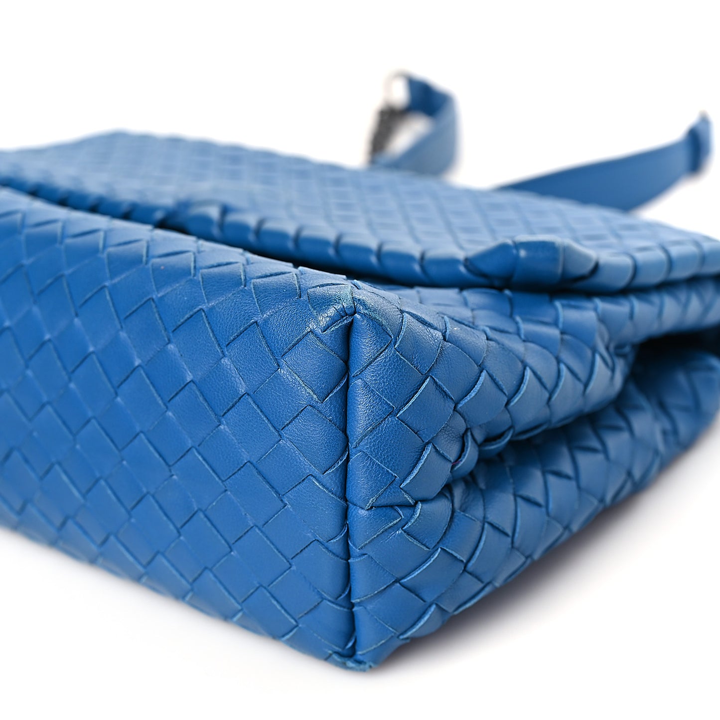 Nappa Intrecciato Baby Olimpia Shoulder Bag Signal Blue