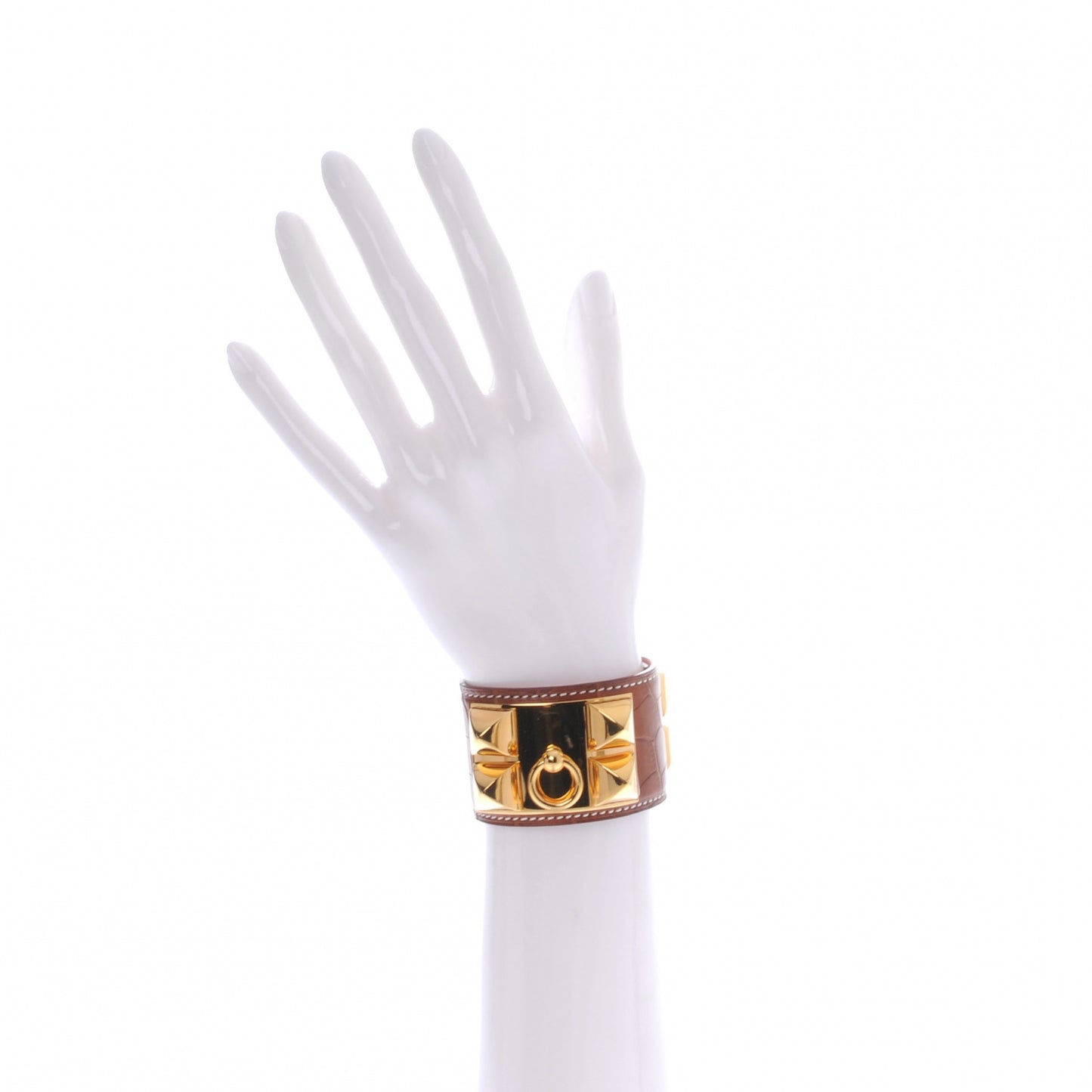 Matte Alligator Collier De Chien CDC Bracelet Fauve