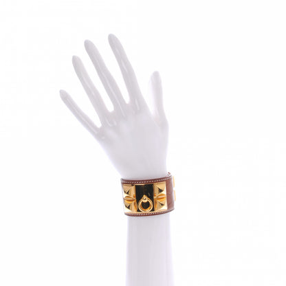 Hermes Matte Alligator Collier De Chien CDC Bracelet Fauve 2 of 4