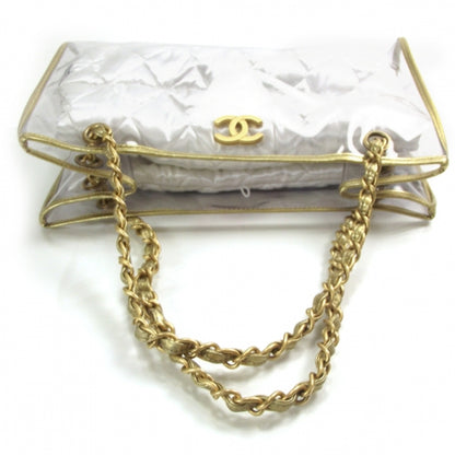 Chanel Vinyl Naked Shopping Tote Gold 5 of 9