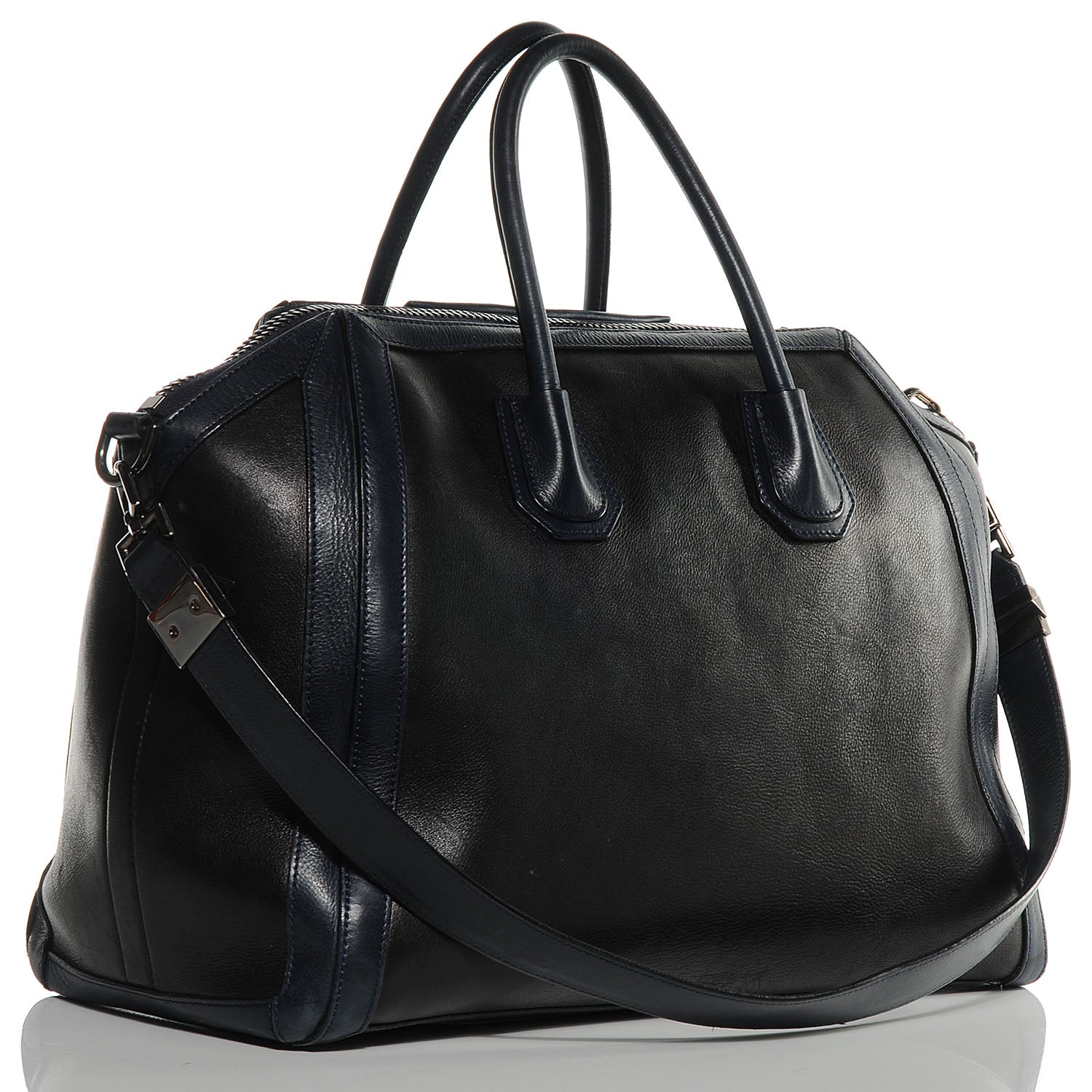 Givenchy Calfskin Large Bi-Color Antigona Black Navy 3 of 8