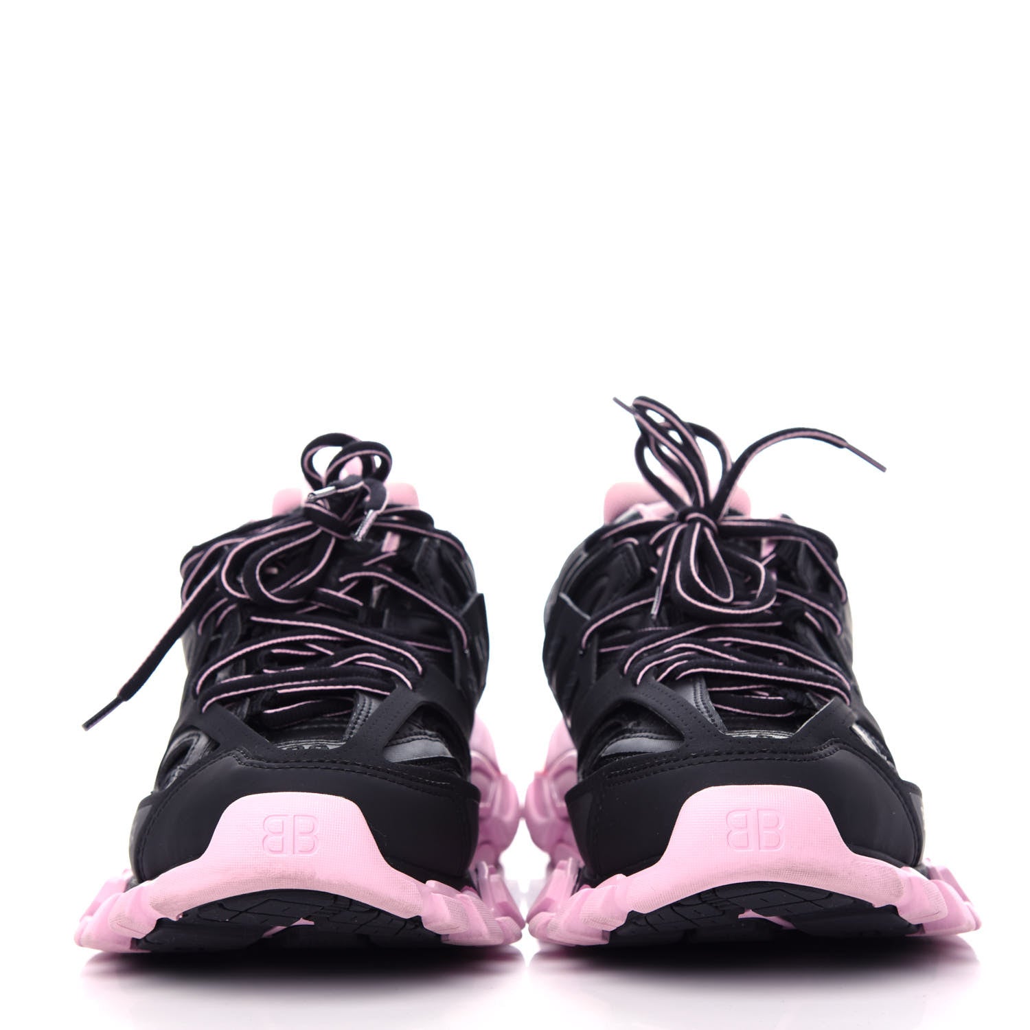Balenciaga Mesh Nylon Bi-Color Womens Track Sneakers 38 Black Pink 2 of 10