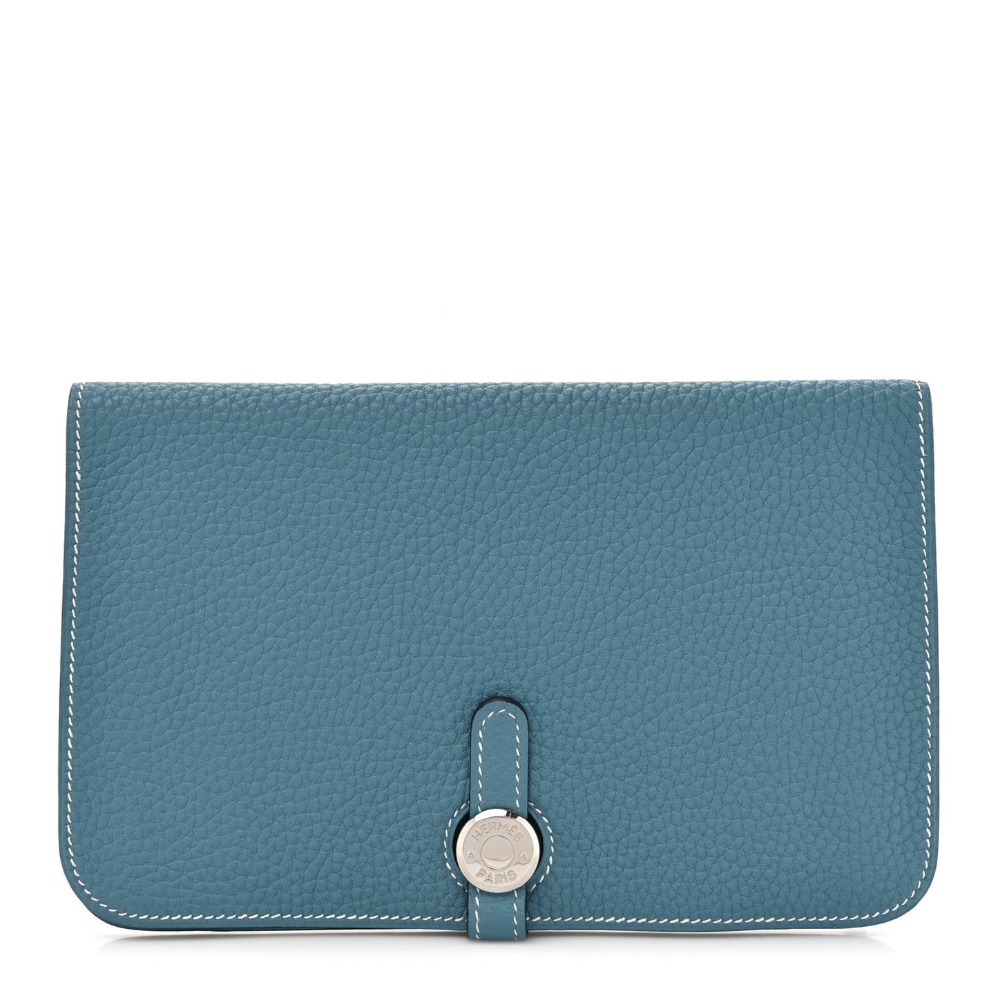 Togo Dogon Duo Wallet Blue Jean