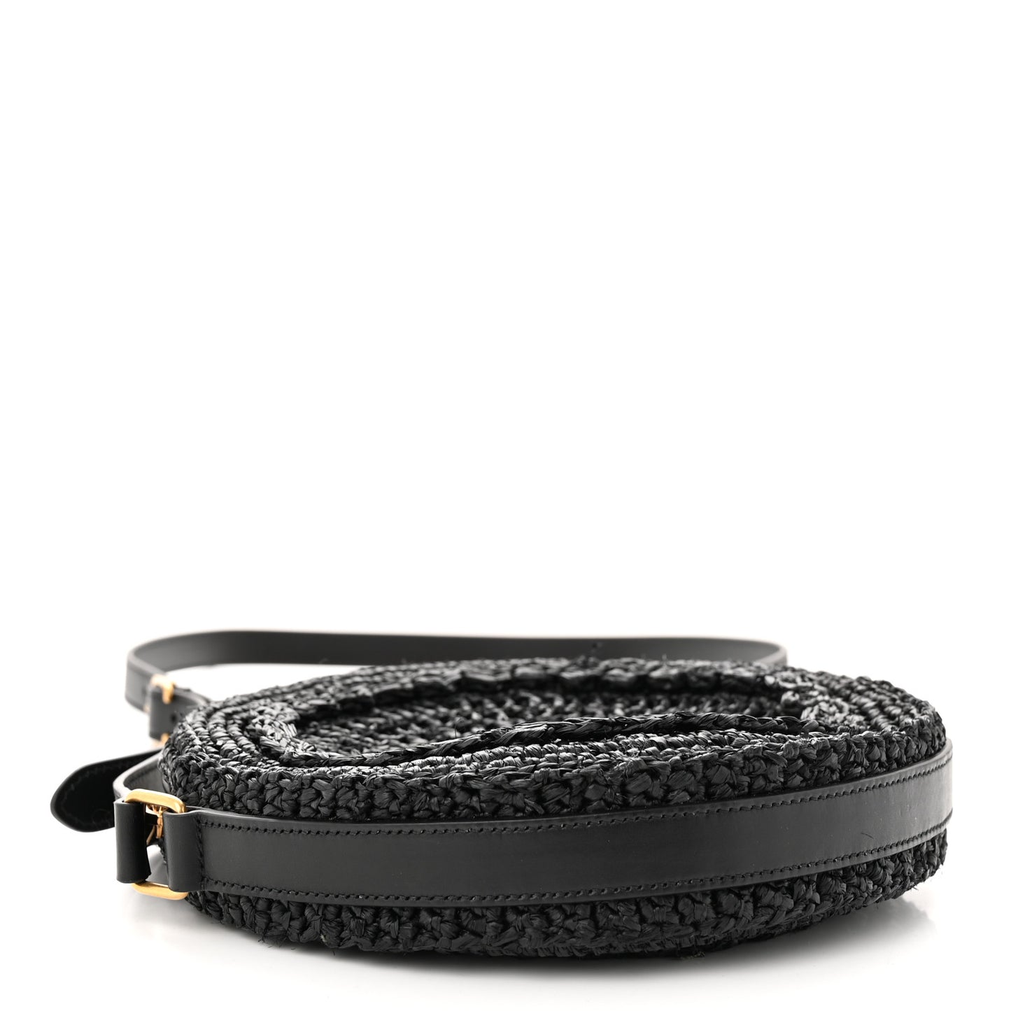 Raffia Sac Round Black