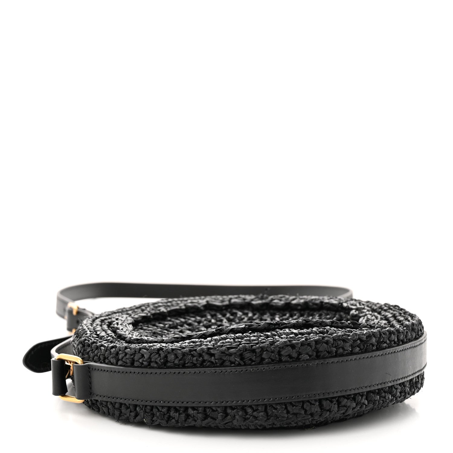 Saint Laurent Raffia Sac Round Black 4 of 9