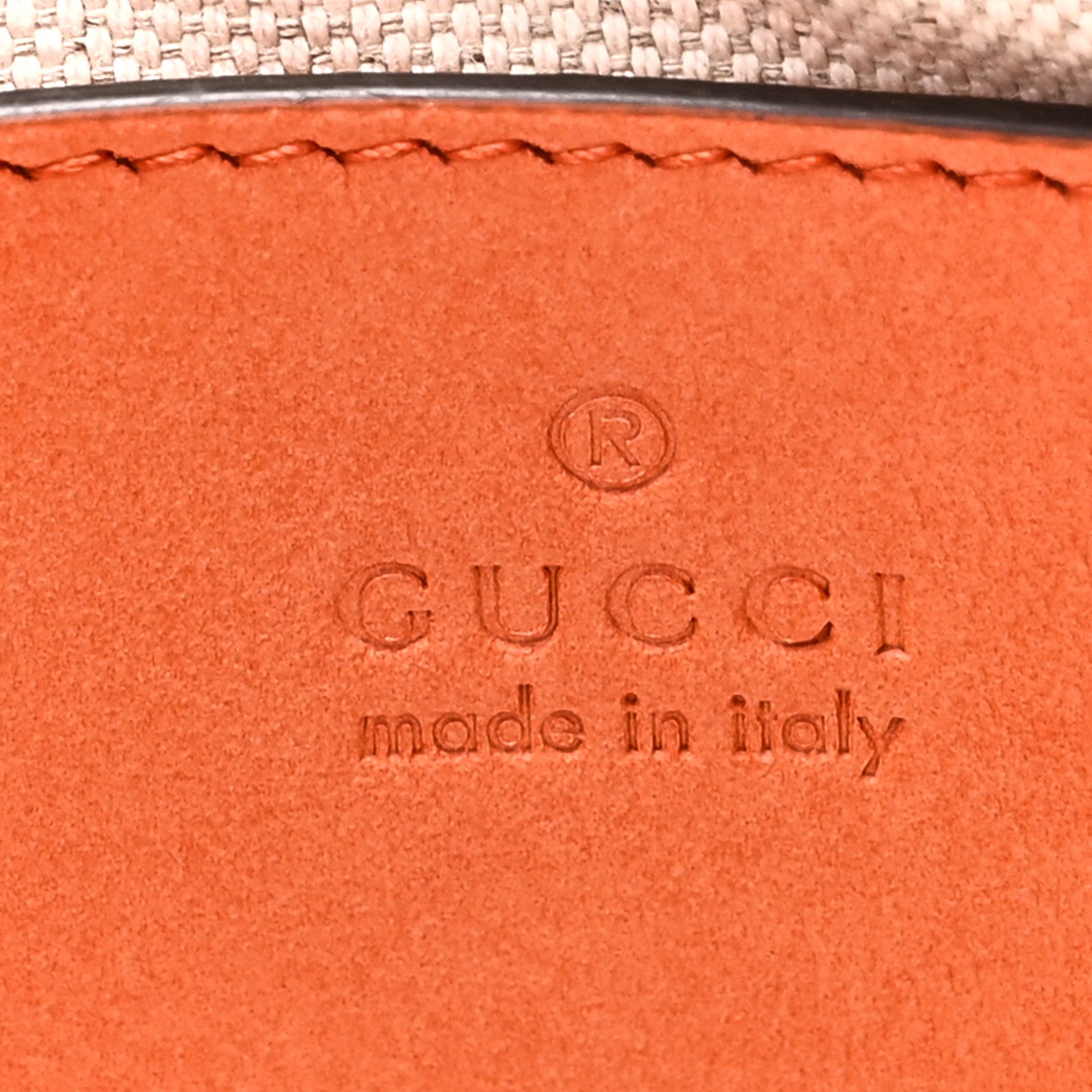 Gucci Calfskin GG Matelasse Chain Handbag Deep Orange Natural 6 of 10