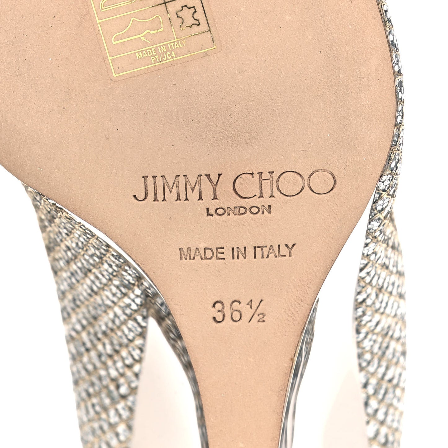 Glitter Fabric Baxen Peep Toe Wedges 36.5 Silver Gold