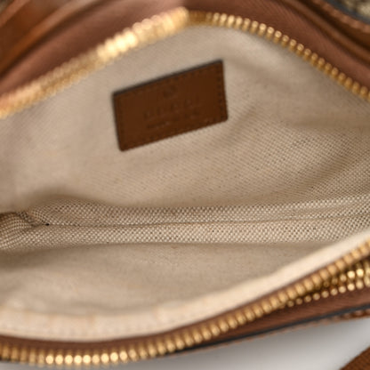 Gucci GG Supreme Monogram Textured Calfskin Retro Interlocking G Belt Bag Beige Ebony Brown Sugar 5 of 10