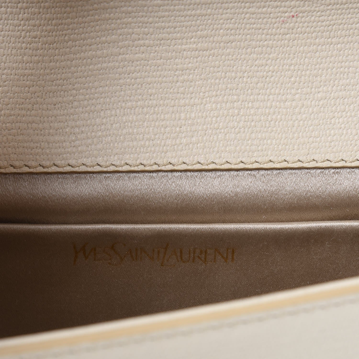 Saint Laurent Textured Calfskin Classic Y Clutch Light Beige 6 of 10