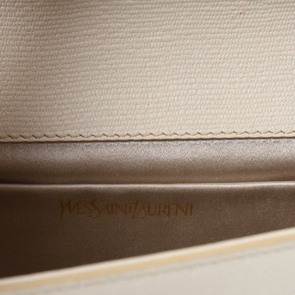 Saint Laurent Textured Calfskin Classic Y Clutch Light Beige 6 of 10