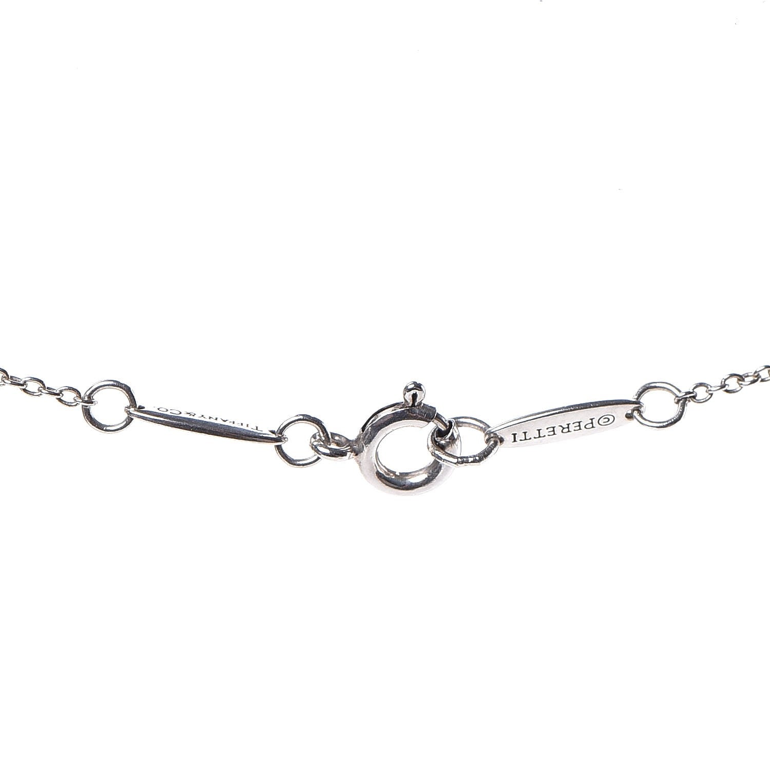 Tiffany Sterling Silver 18K Rose Gold Elsa Peretti Extra Mini Double Open Heart Pendant Necklace 5 of 8