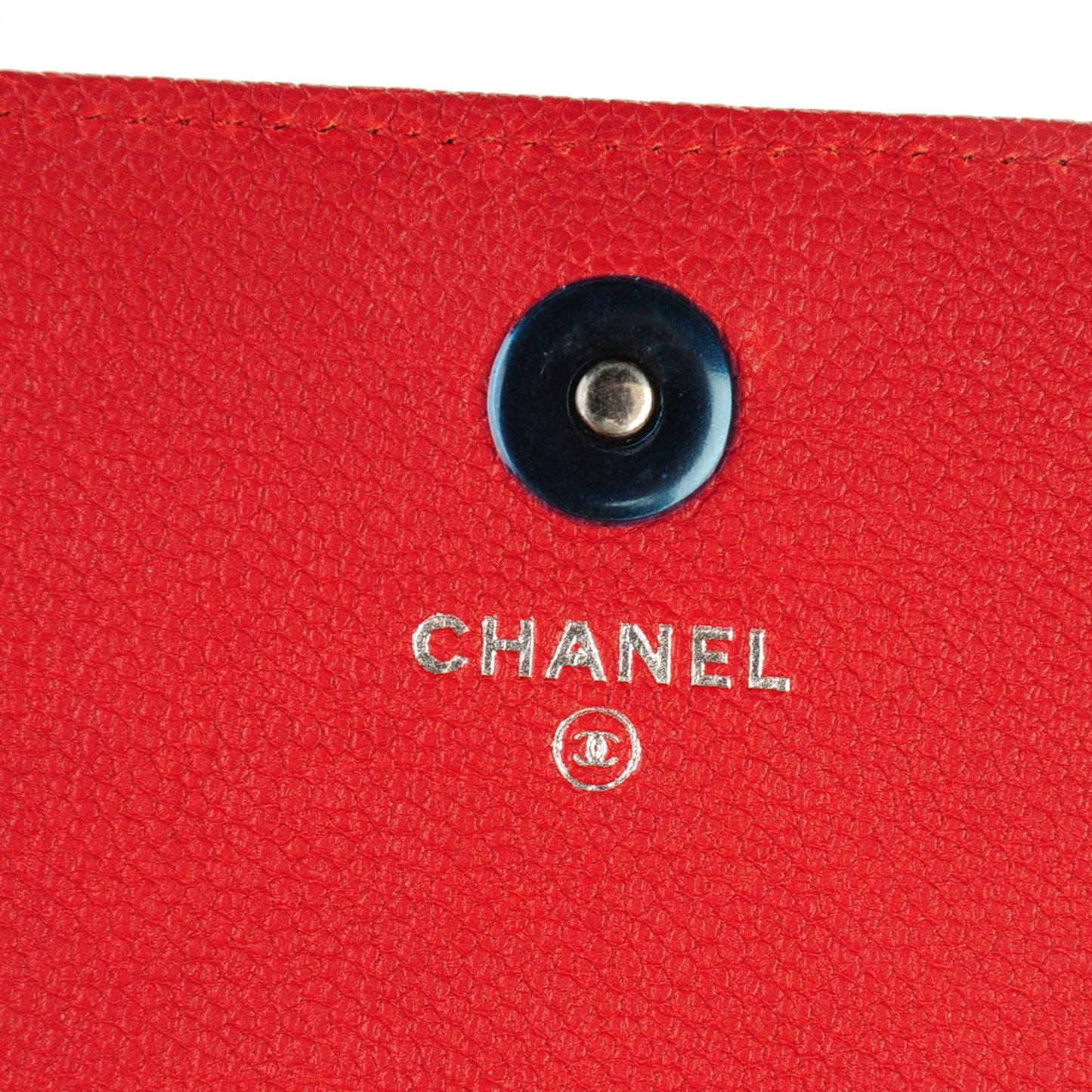 Caviar Quilted Boy Wallet On Removable Chain WOC Red