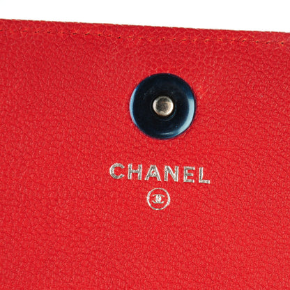Chanel Caviar Quilted Boy Wallet On Removable Chain WOC Red 9 of 11