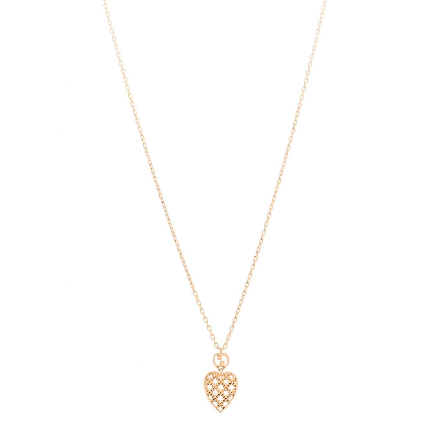 18K Yellow Gold Diamantissima Heart Pendant Necklace