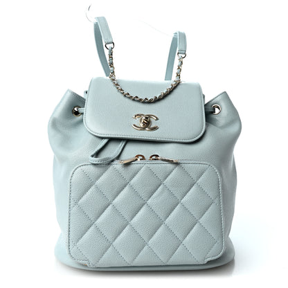 Chanel Caviar Quilted Business Affinity Backpack Light Blue 1 of 10