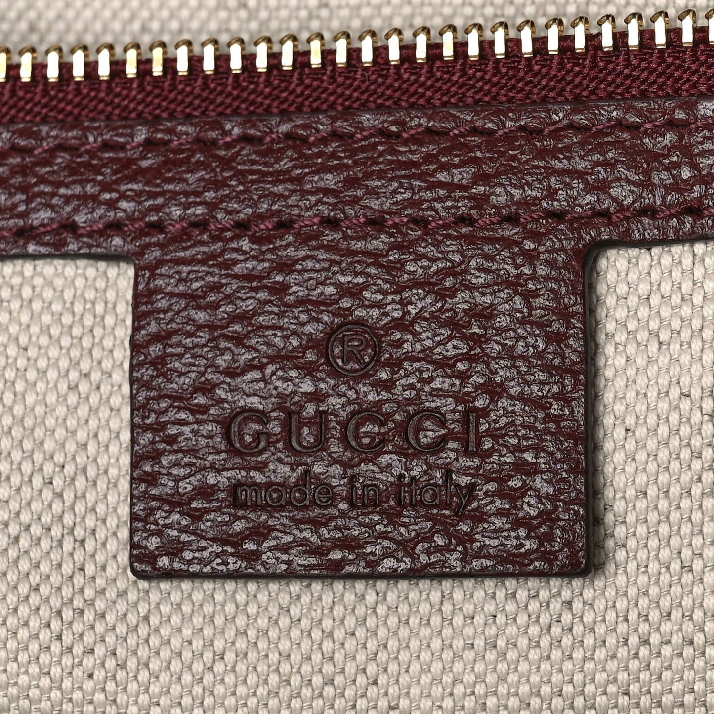 Monogram Textured Dollar Calfskin Web Medium Ophidia Shopping Tote Sahara Rubino Chardonnay