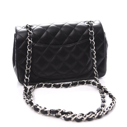 Chanel Lambskin Quilted Mini Rectangular Flap Black 2 of 10
